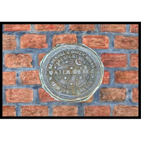 Jensendistributionservices 18 x 27 In. New Orleans Watermeter on Bricks Indoor or Outdoor Mat MI2554193